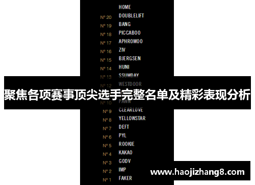 聚焦各项赛事顶尖选手完整名单及精彩表现分析